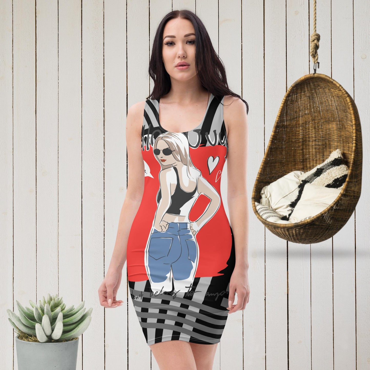 Hello black fitted dress