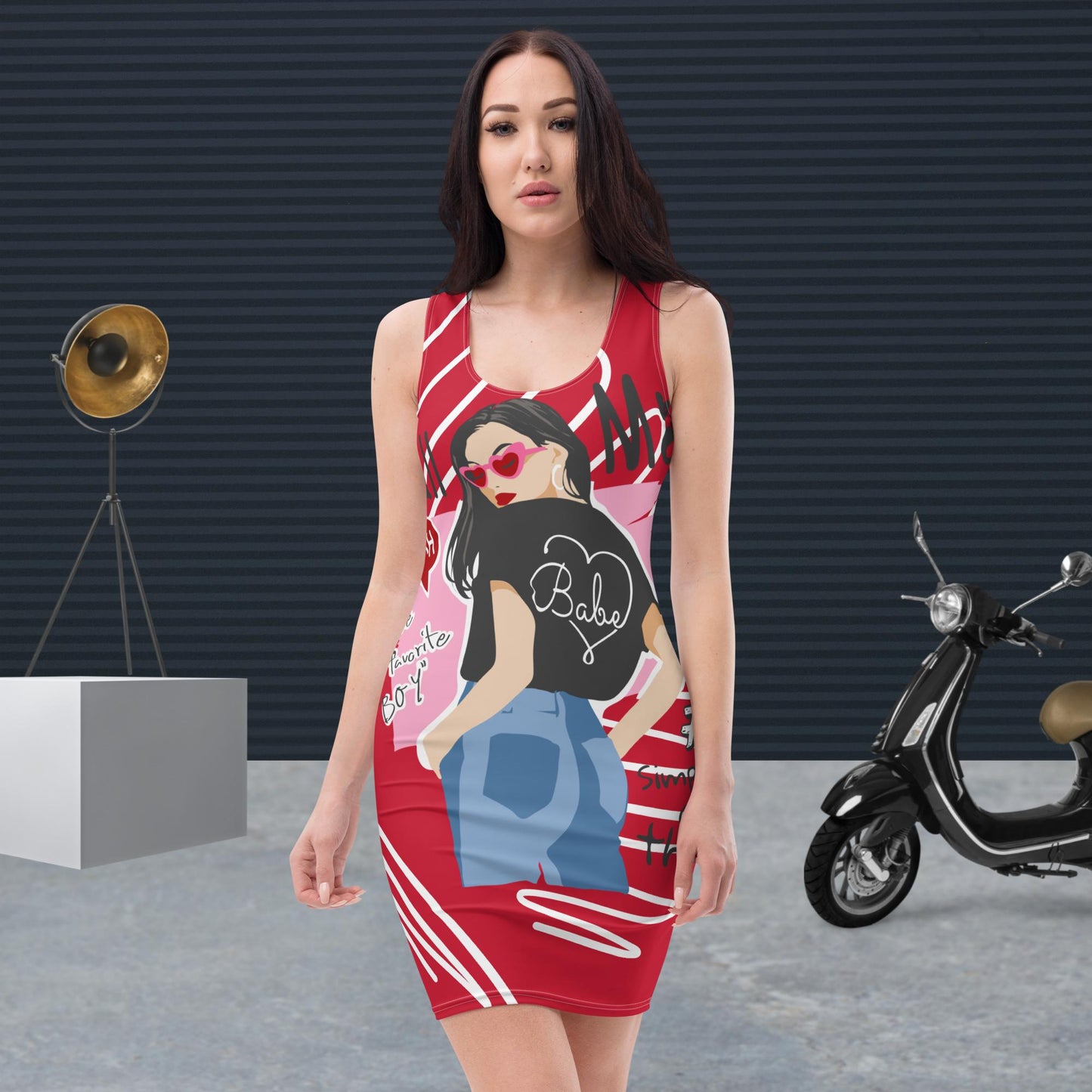 Vestido ajustado chic Call Me rojo