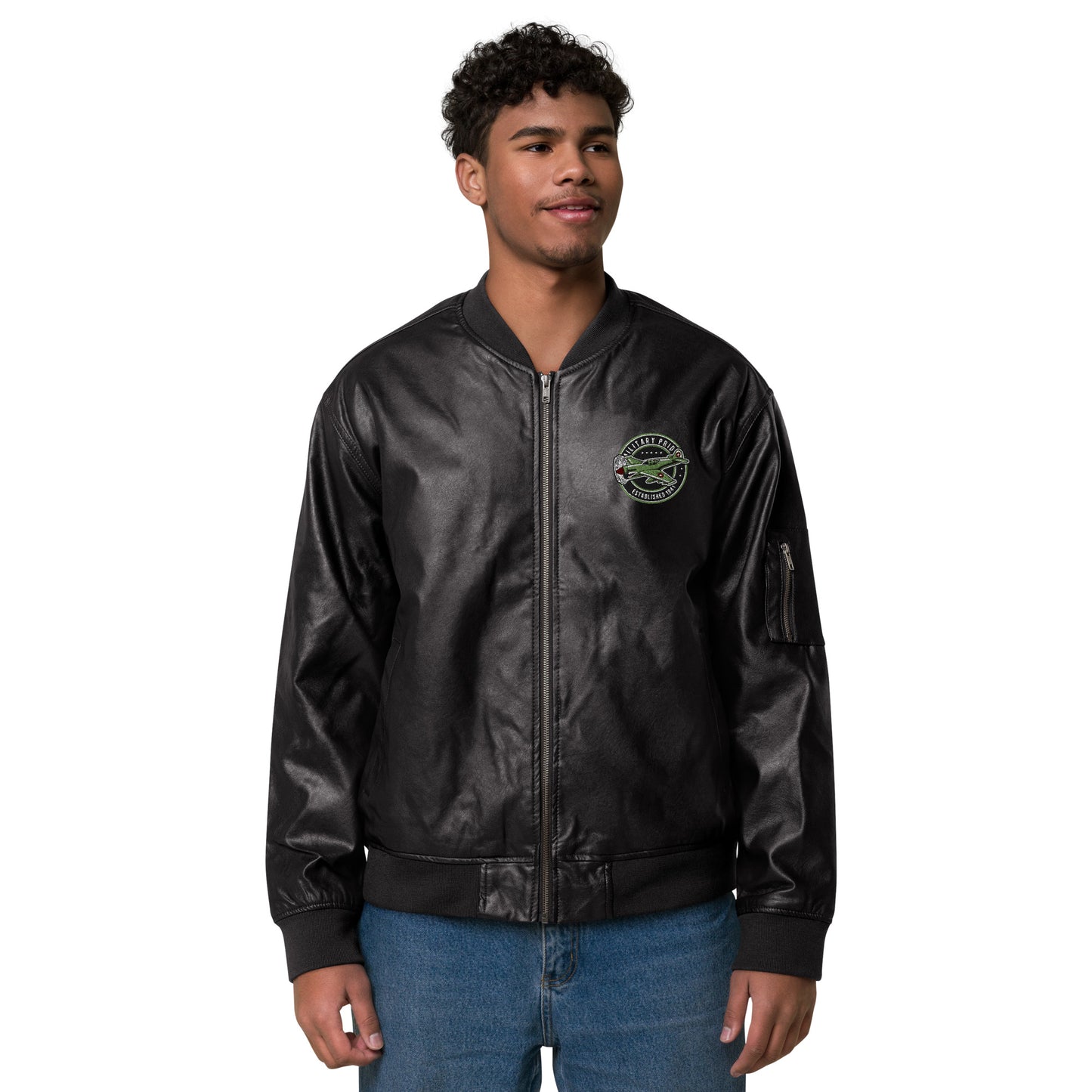 Chaqueta bomber piel vegana unisex