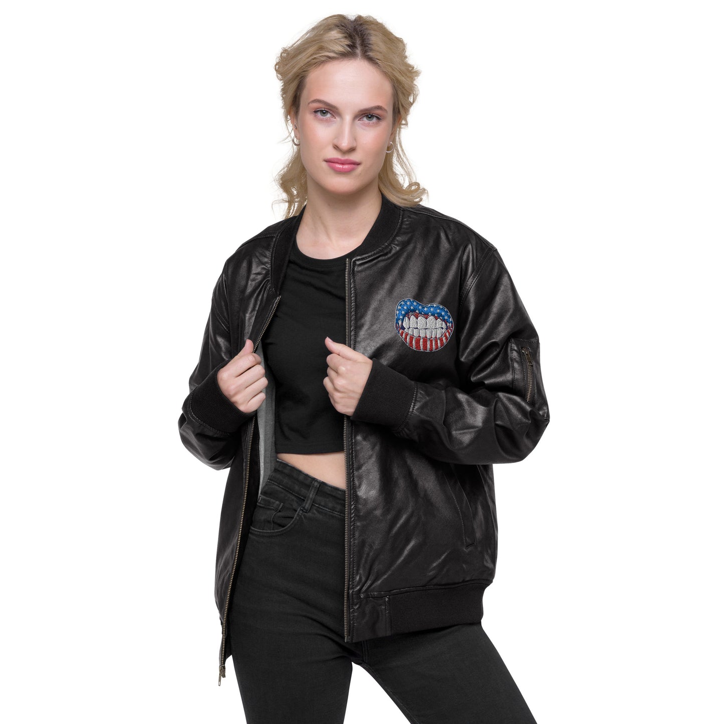 Chaqueta bomber piel vegana unisex