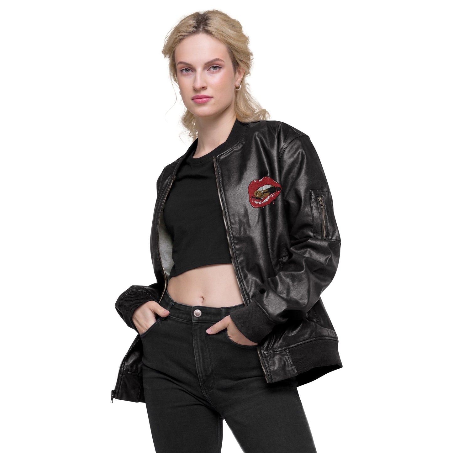Chaqueta bomber piel vegana unisex