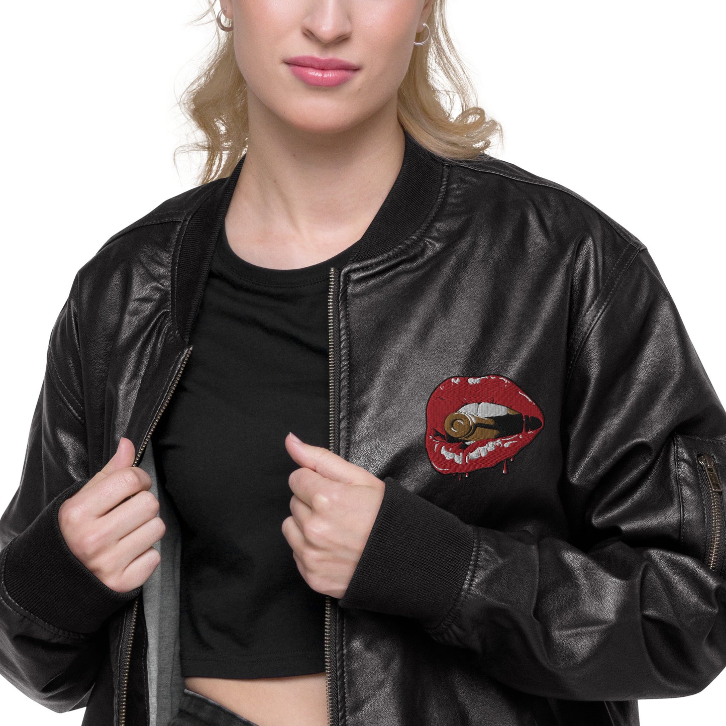 Chaqueta bomber piel vegana unisex