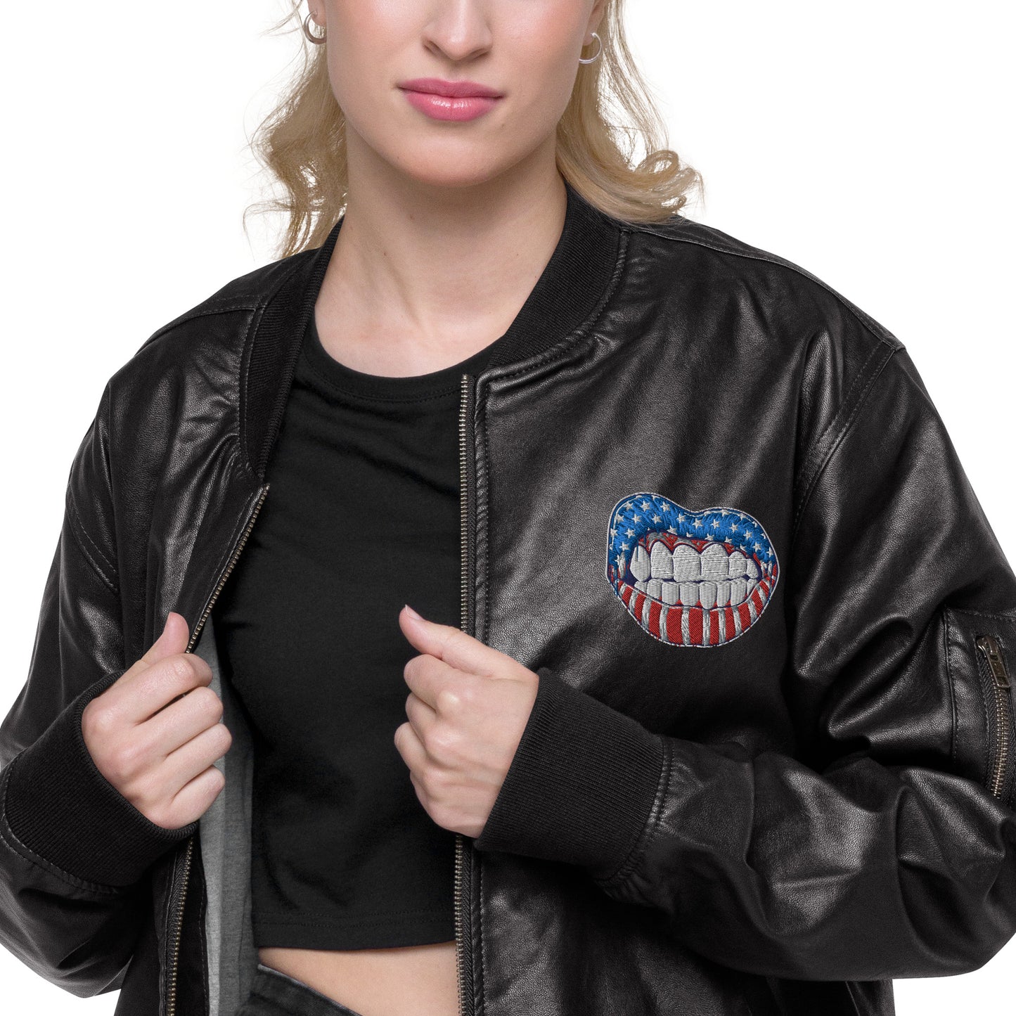 Chaqueta bomber piel vegana unisex