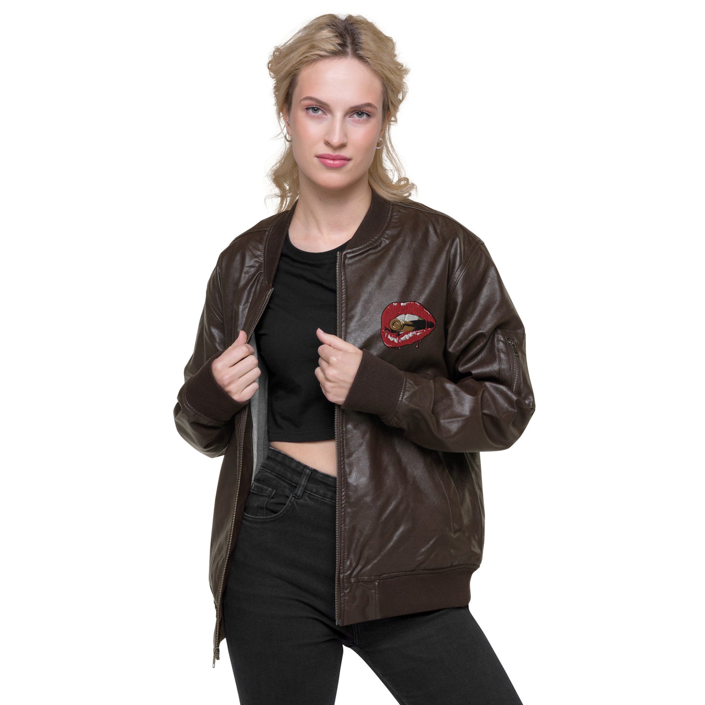Chaqueta bomber piel vegana unisex