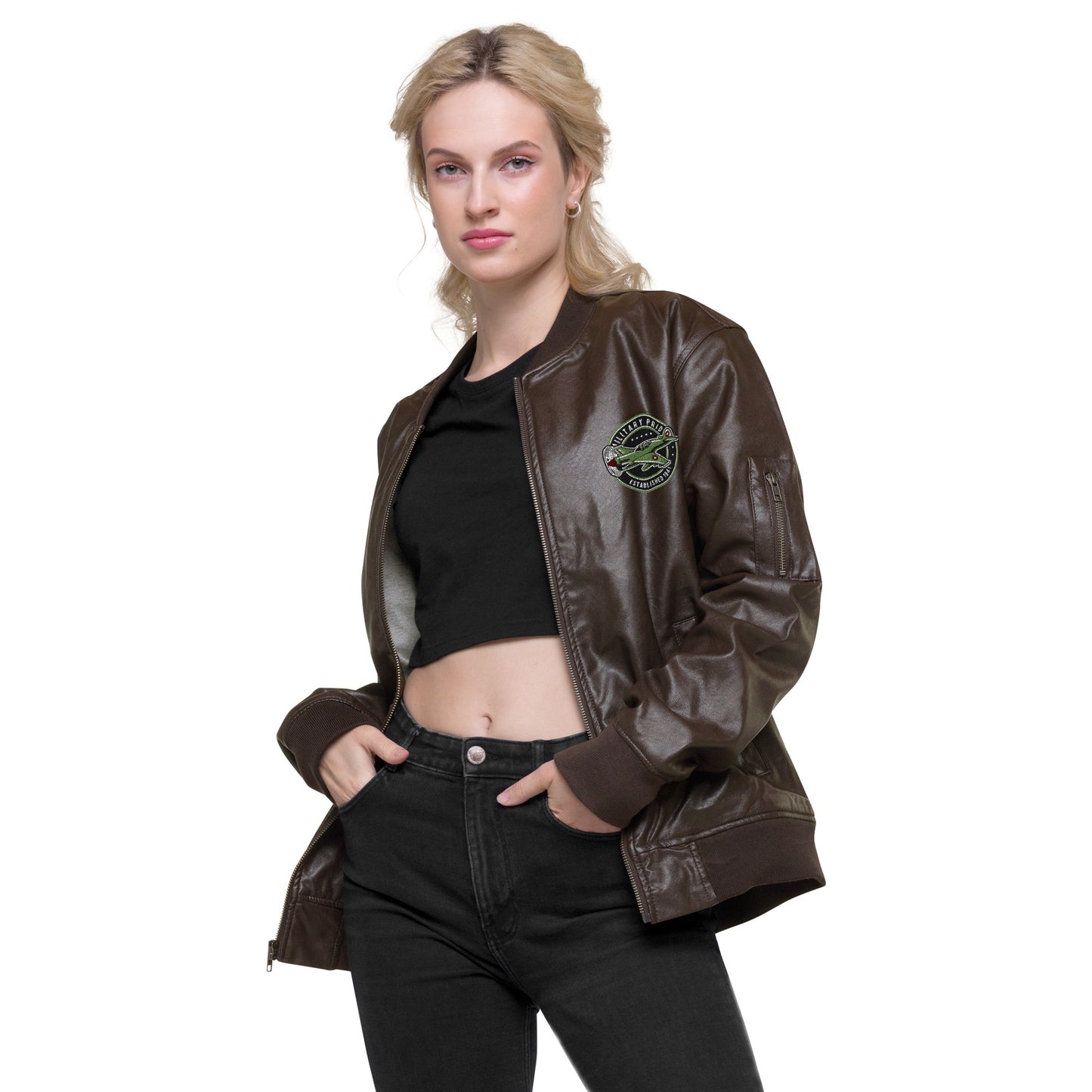 Chaqueta bomber piel vegana unisex