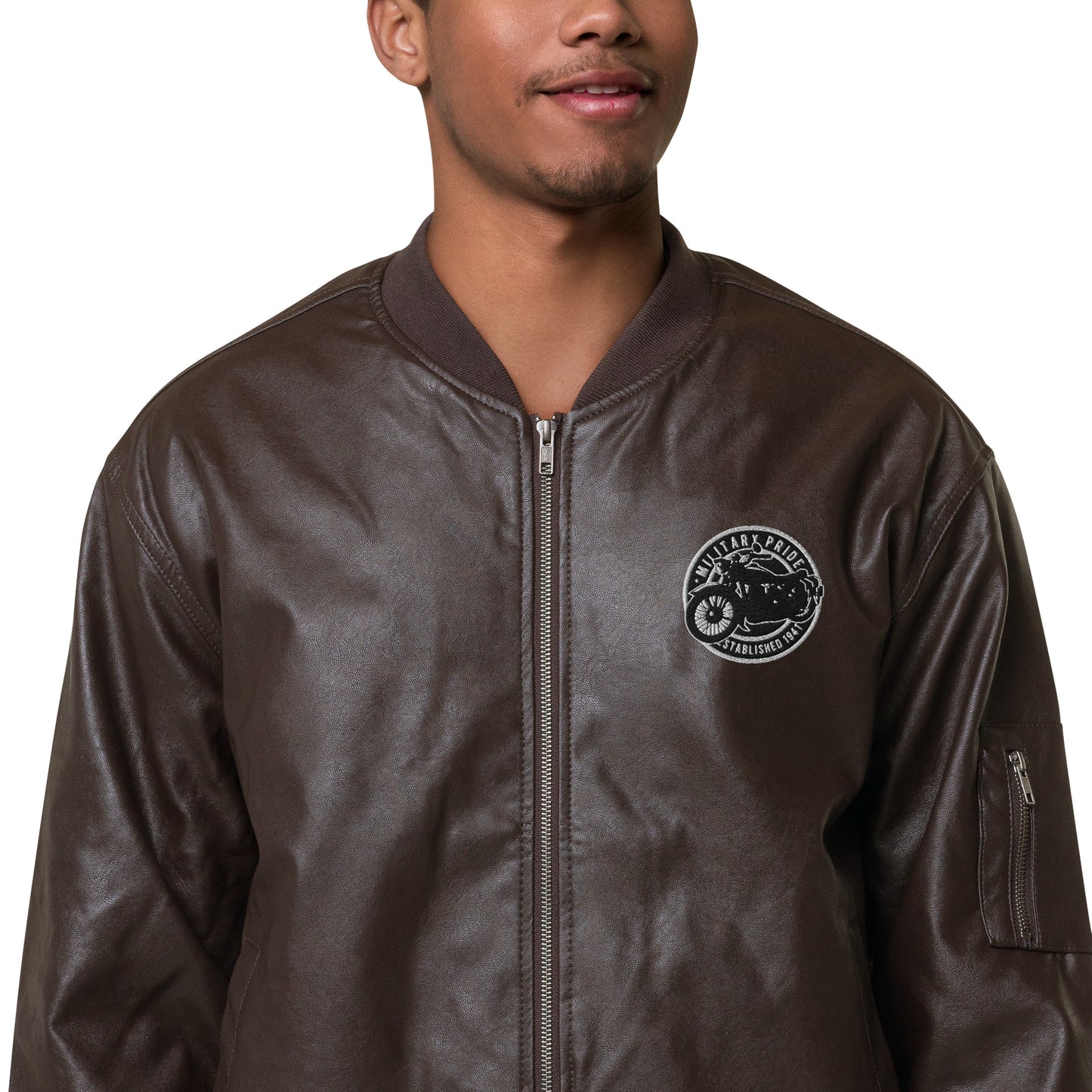 Chaqueta bomber piel vegana unisex