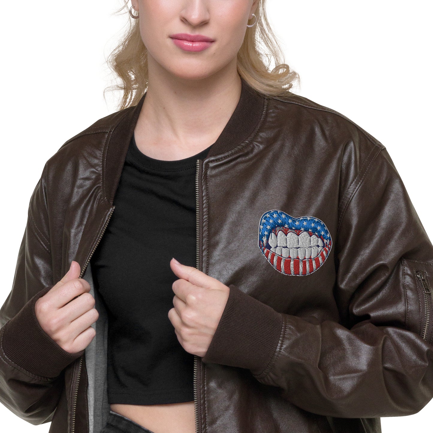 Chaqueta bomber piel vegana unisex