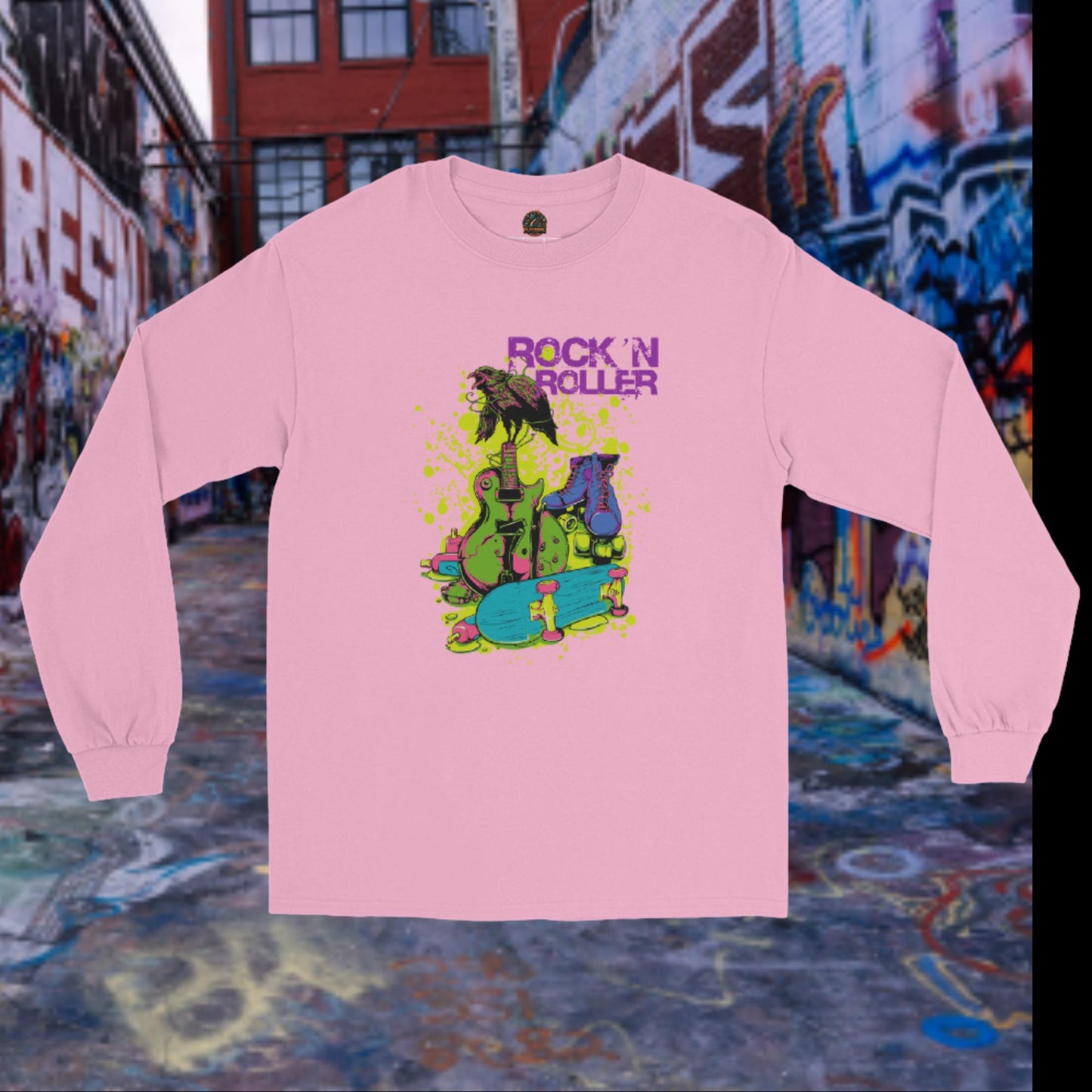 Camiseta Rock and Roller manga larga hombre
