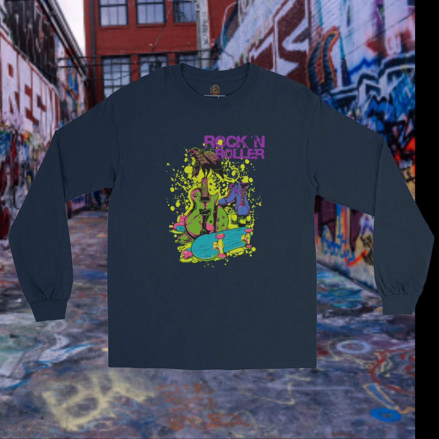 Camiseta Rock and Roller manga larga hombre