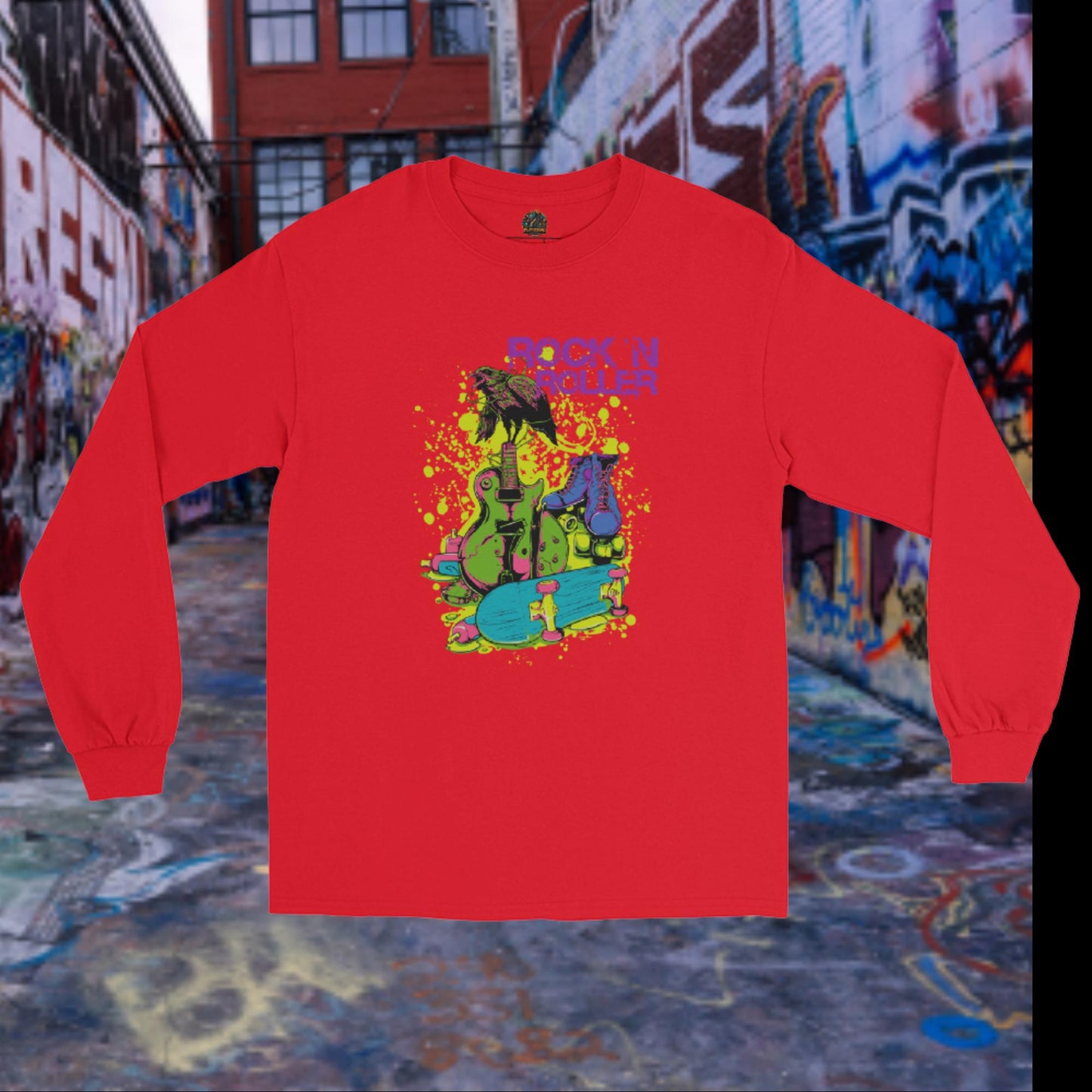Camiseta Rock and Roller manga larga hombre