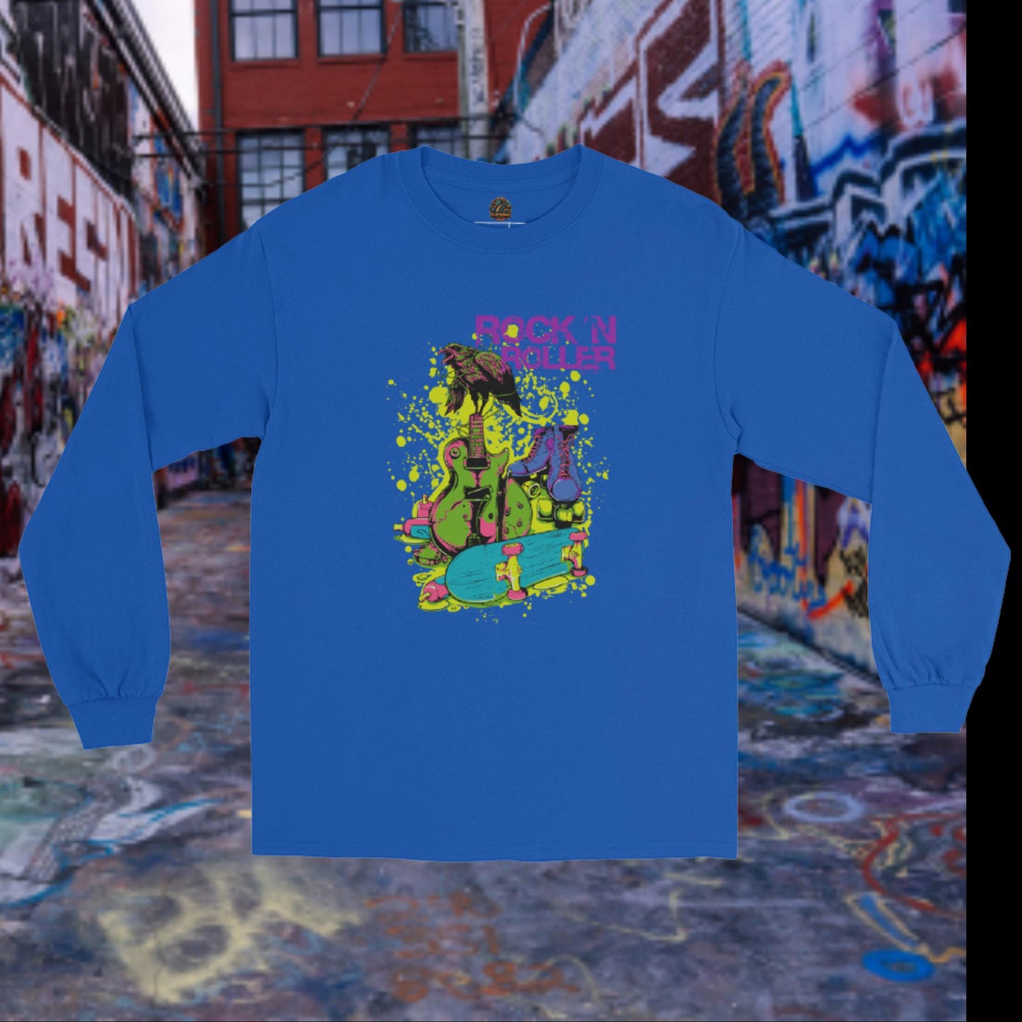 Camiseta Rock and Roller manga larga hombre