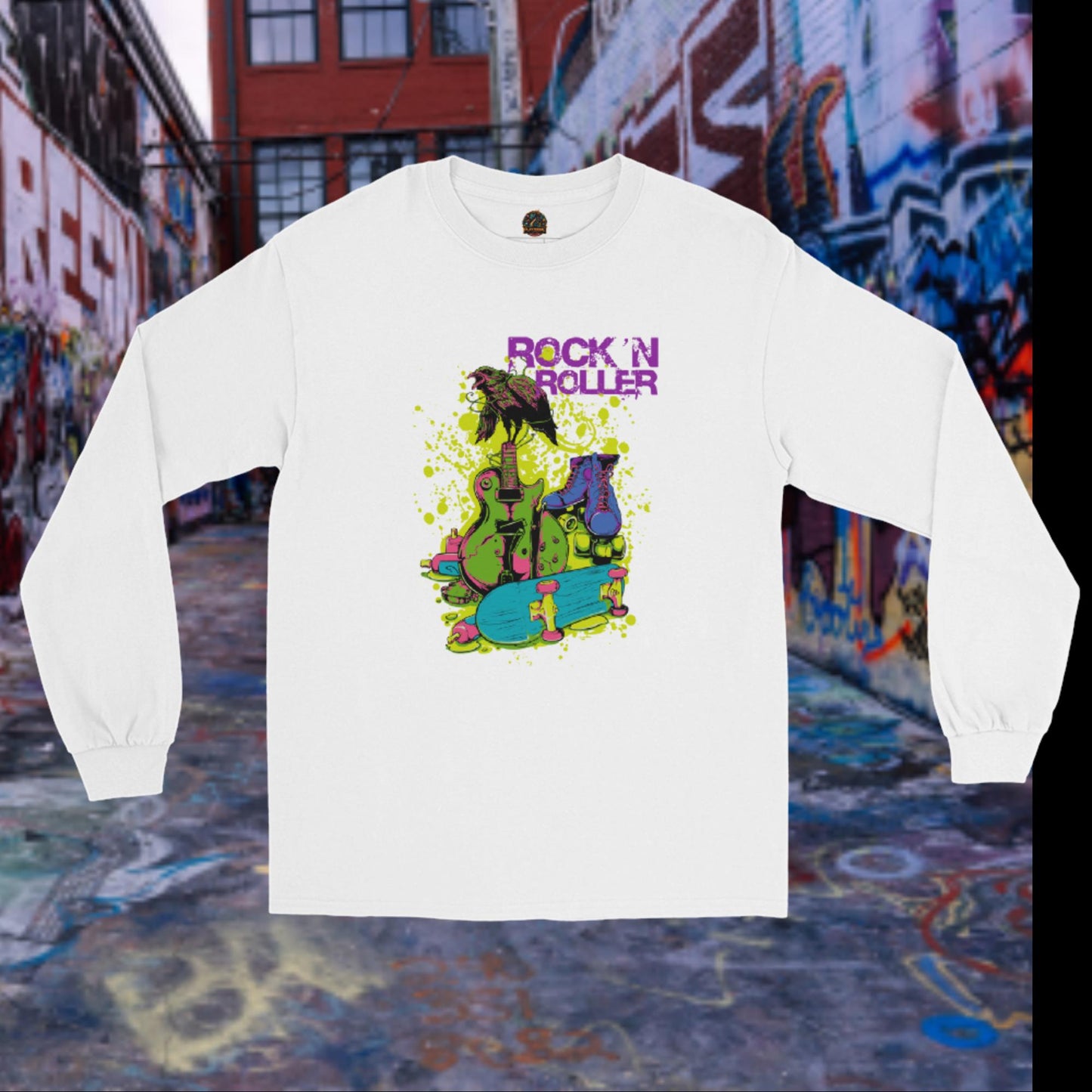 Camiseta Rock and Roller manga larga hombre