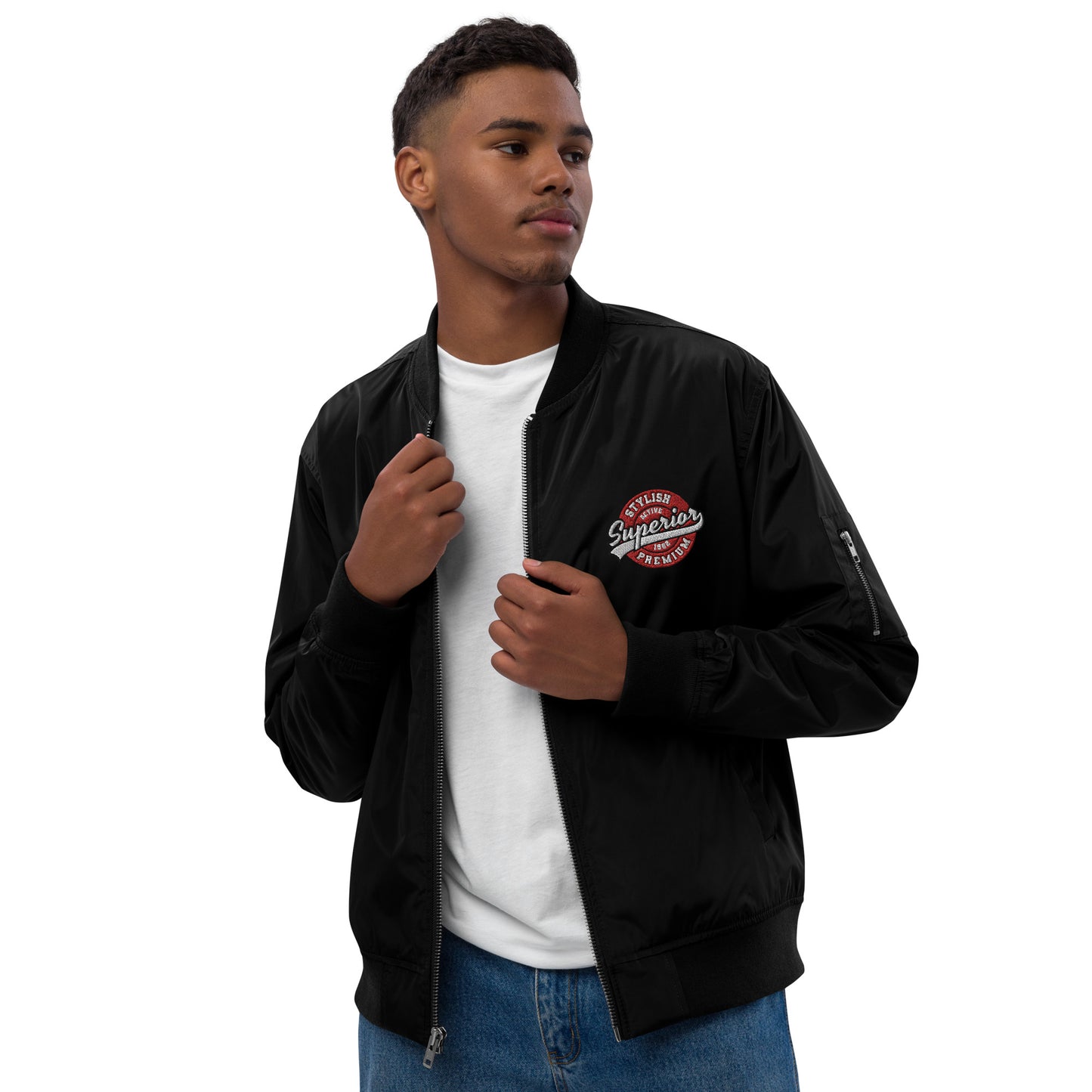 Chaqueta bomber reciclada premium unisex