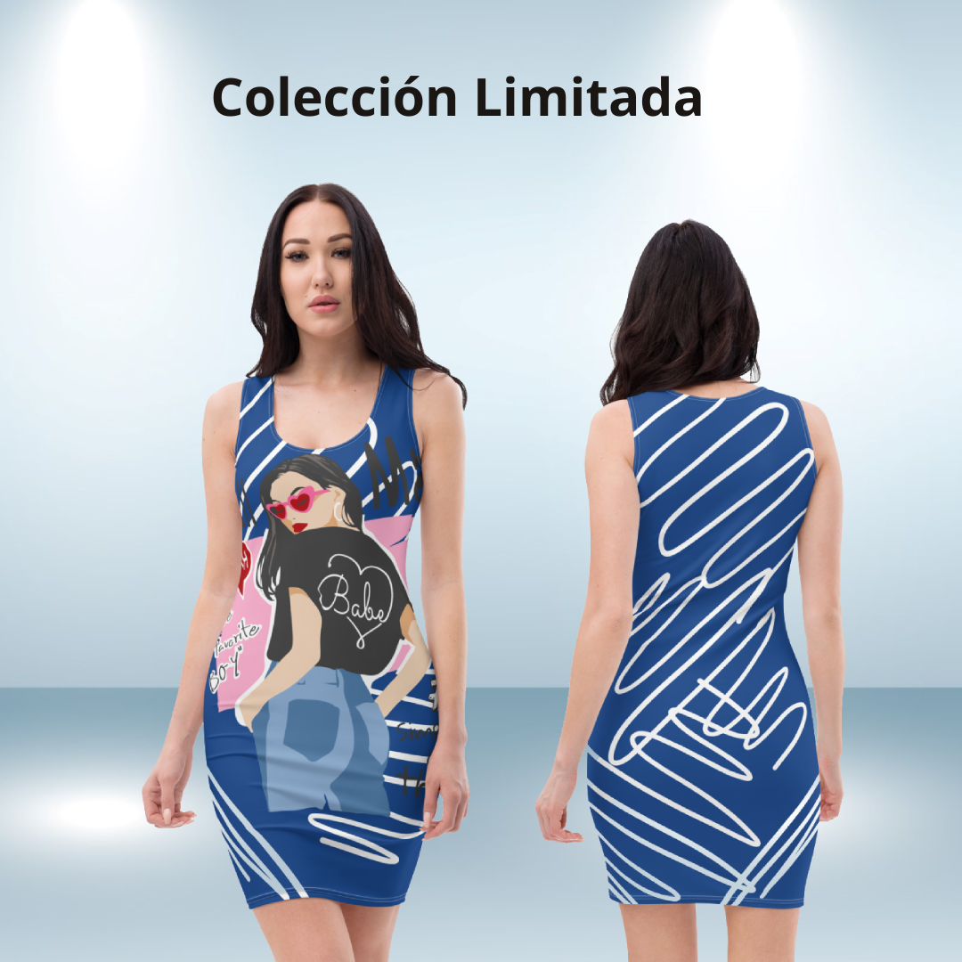 Vestido ajustado chic Call Me azul
