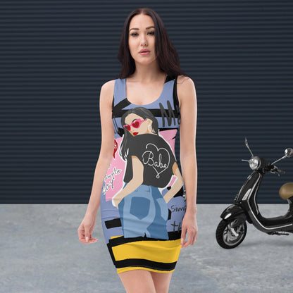Vestido ajustado psychedelic violeta
