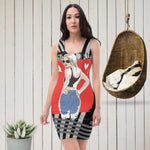 Vestido ajustado Hello negro – Vestidos Vista trasera