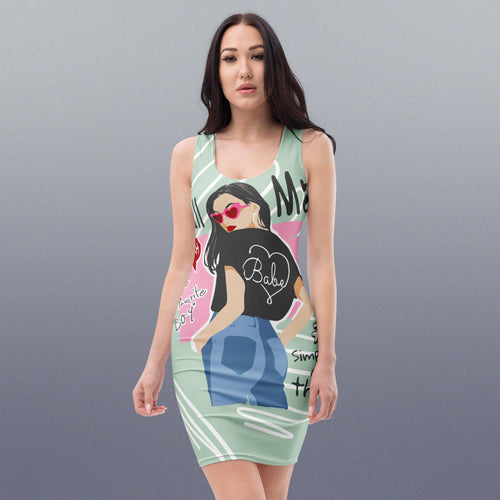 Vestido ajustado chic Call Me verde – Vestidos Vista trasera