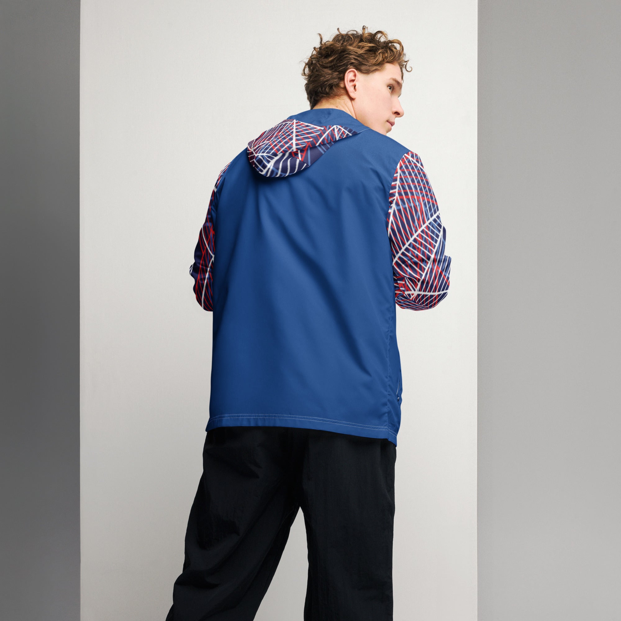 Cortavientos para hombre, Blue line mod 2 – chaqueta Vista lateral