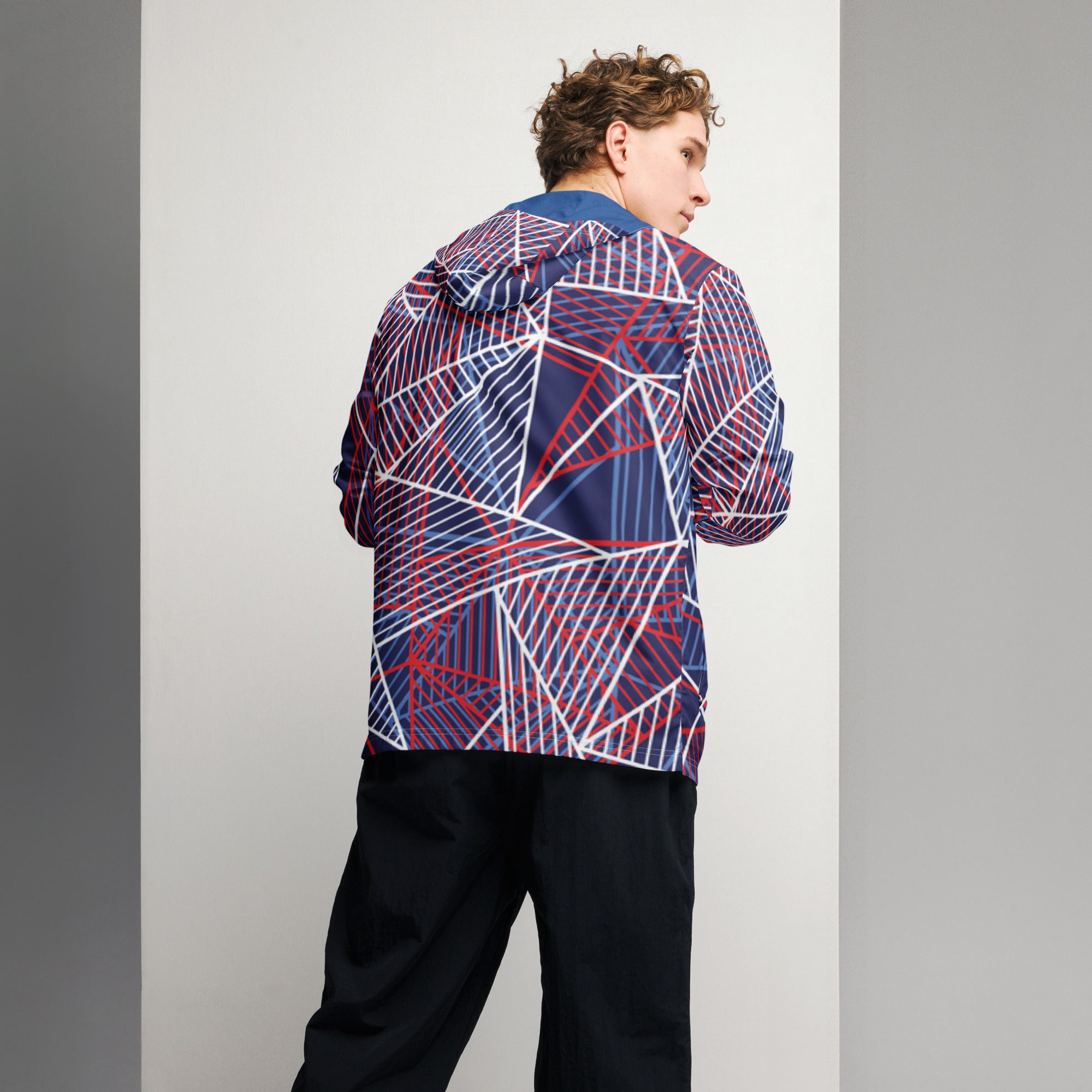 cortavientos chándal hombre, Blue line – chaqueta Vista lateral