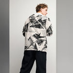 Cortavientos para hombre, black & white – chaqueta Vista lateral