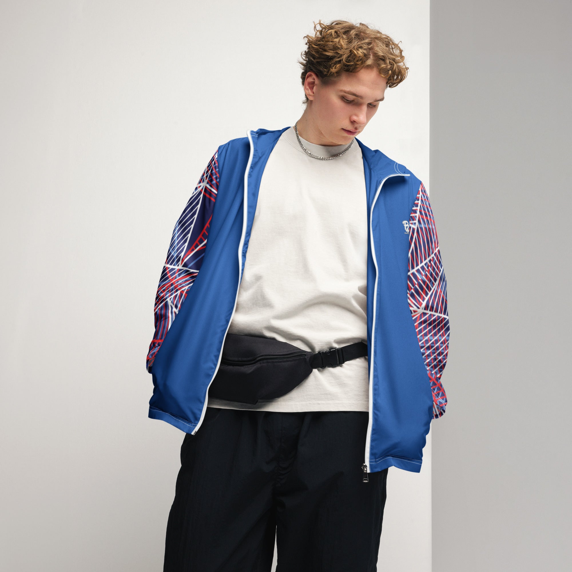Cortavientos para hombre, Blue line mod 2 – chaqueta Vista trasera