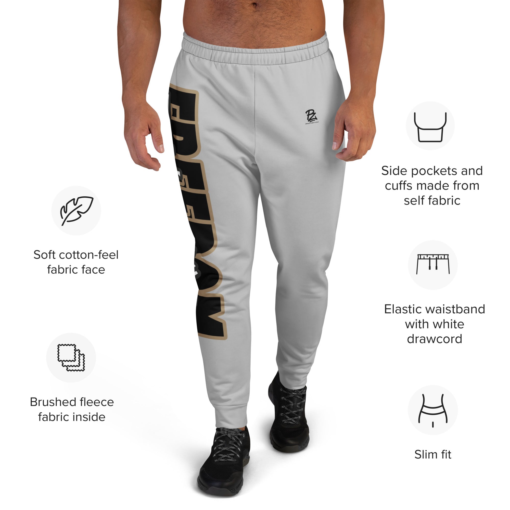 Pantalón de chandal jogger, gris Freedom – Pantalones de chándal Detalle