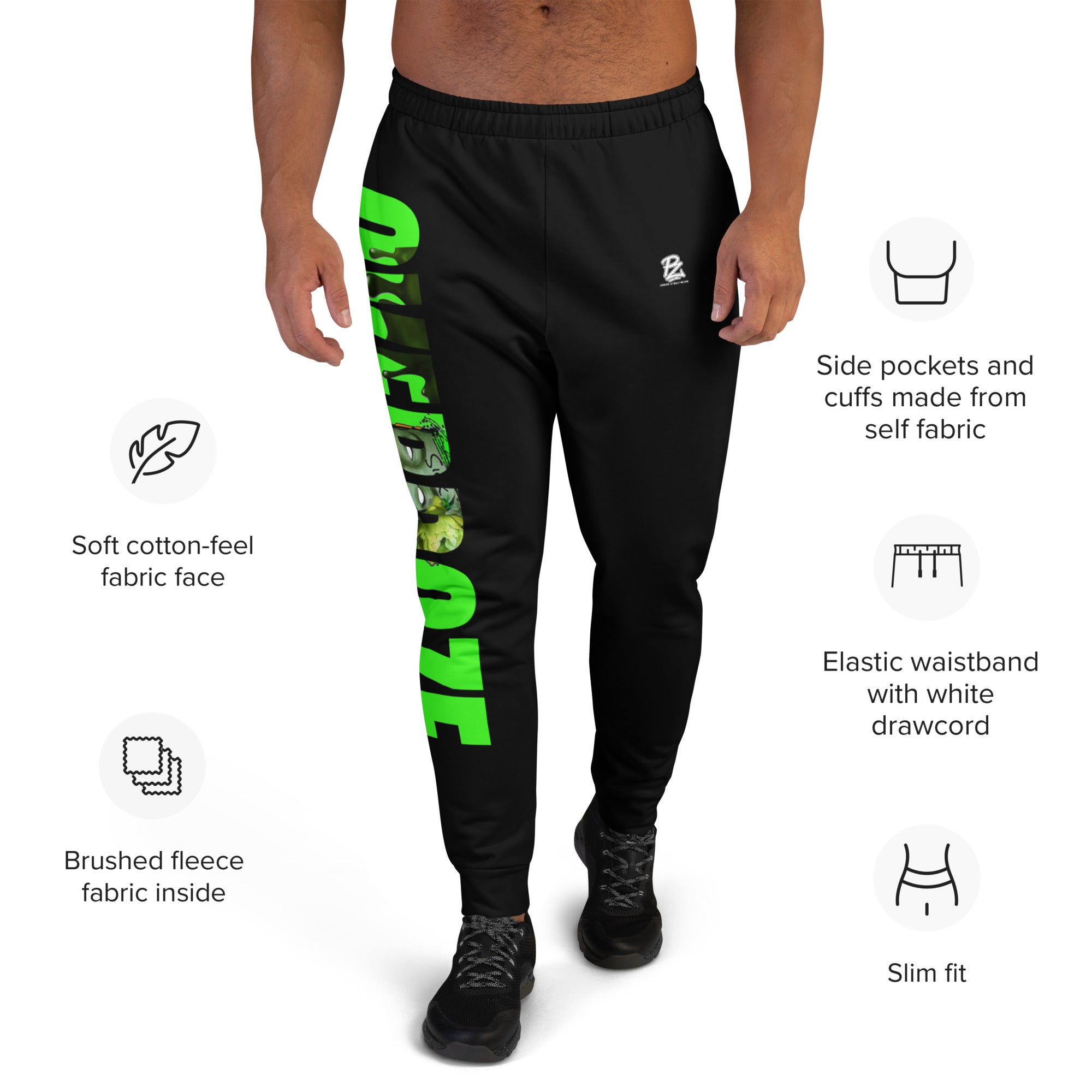 Pantalón de chandal jogger, negro overdoze – Pantalones de chándal Detalle