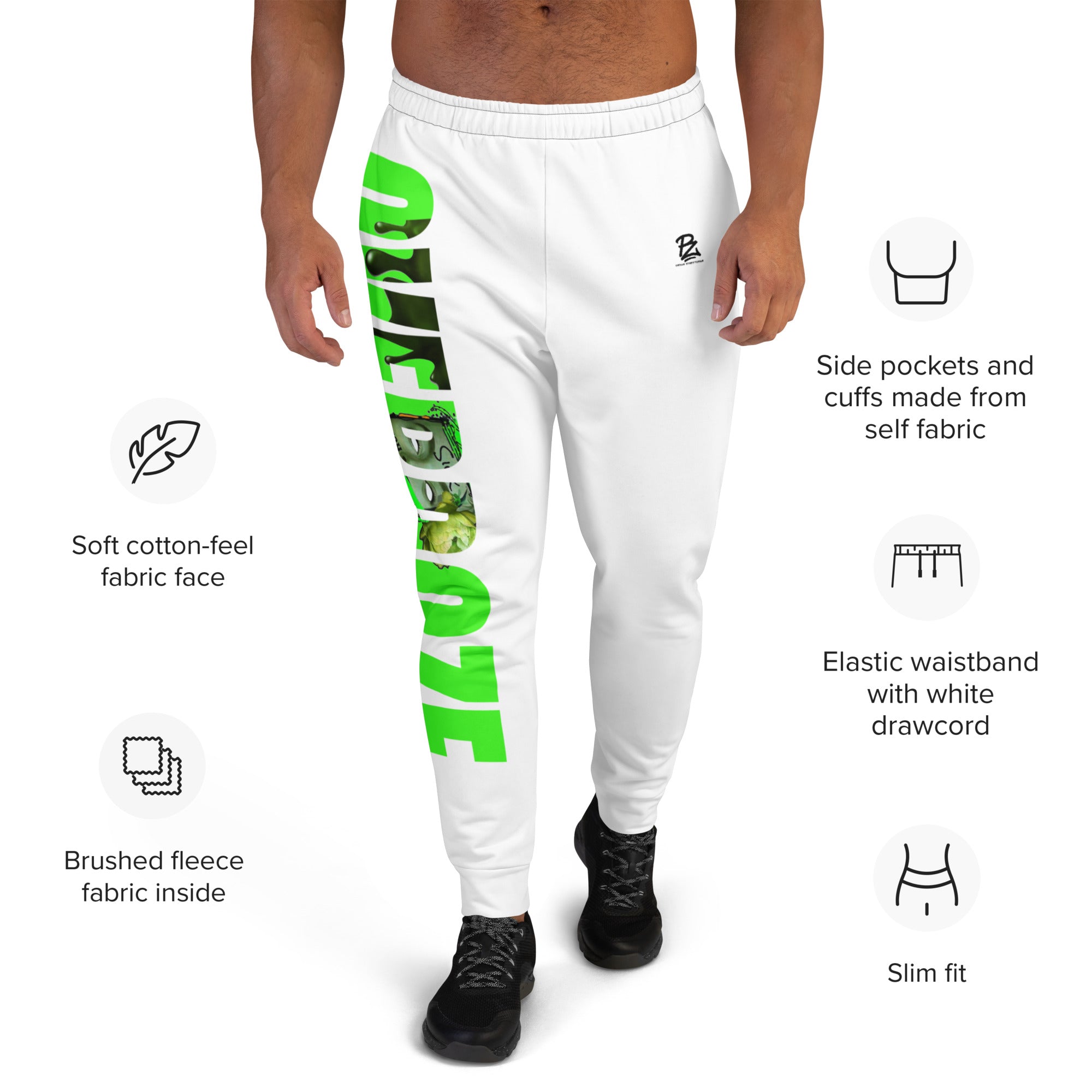 Pantalón de chándal Joggers, blanco Overdoze – Pantalones de chándal Detalle