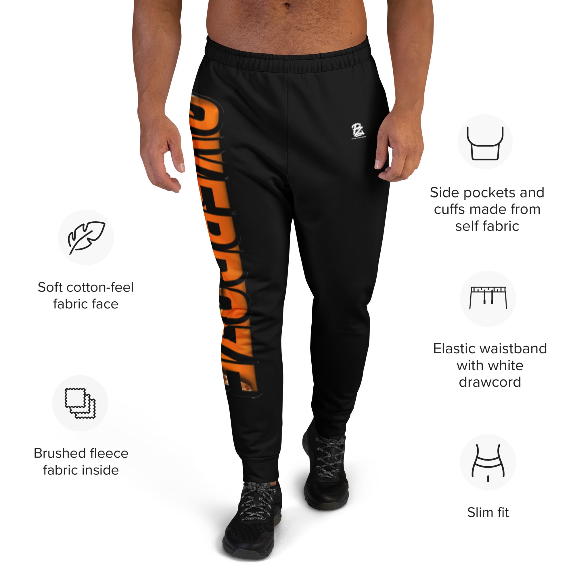 Pantalón de chándal Joggers, negro Overdoze – Pantalones de chándal Detalle