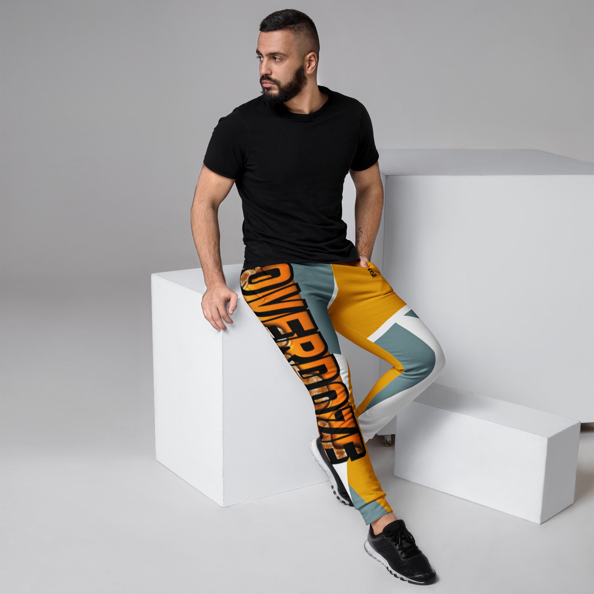 Pantalón de chándal hombre jogger, abstrac line – Pantalones de chándal Vista frontal