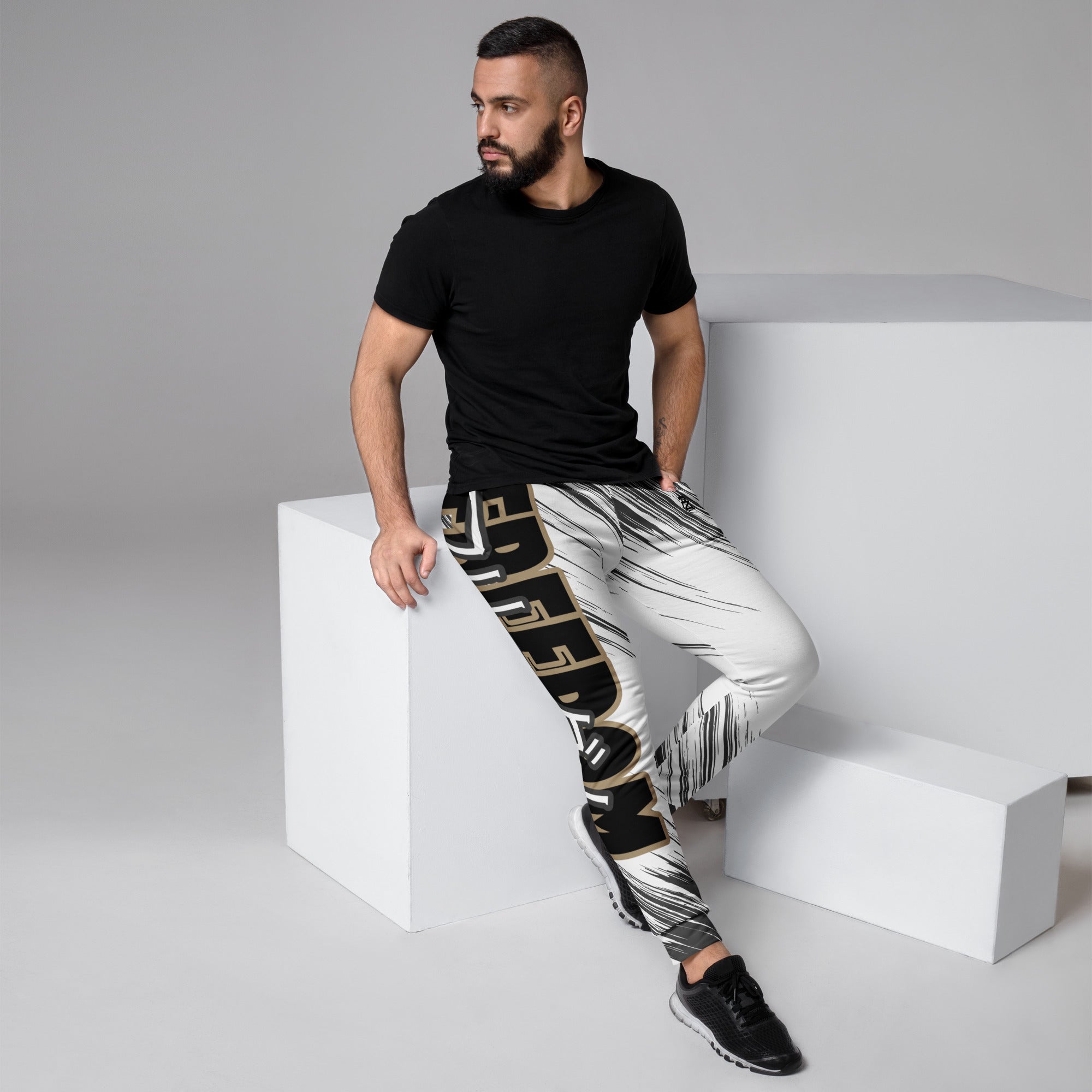 Pantalón de chándal hombre jogger, line freedom – Pantalones de chándal Vista frontal