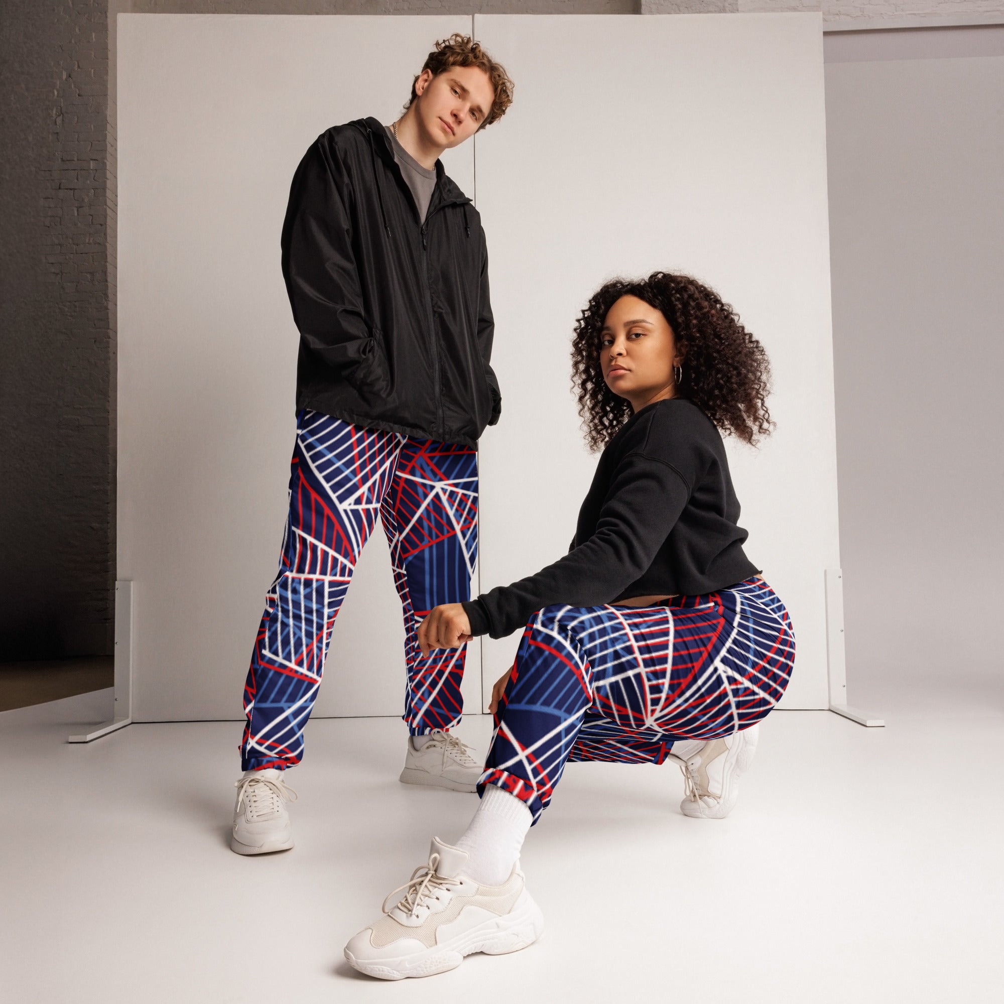 Pantalón de chándal unisex, blue line – Pantalones de chándal Vista frontal