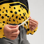 Cortavientos crop para mujer, Yellow – chaqueta Detalle