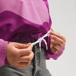 Cortavientos crop para mujer, Pink – chaqueta Detalle
