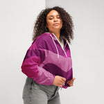 Cortavientos crop para mujer, Pink – chaqueta Vista lateral