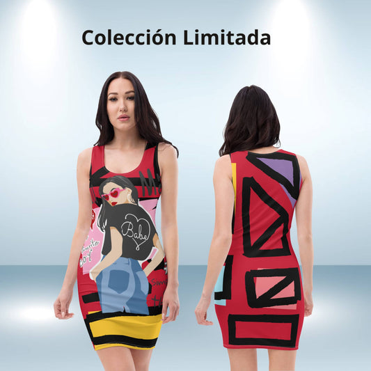 Red Psychedelic Bodycon Dress