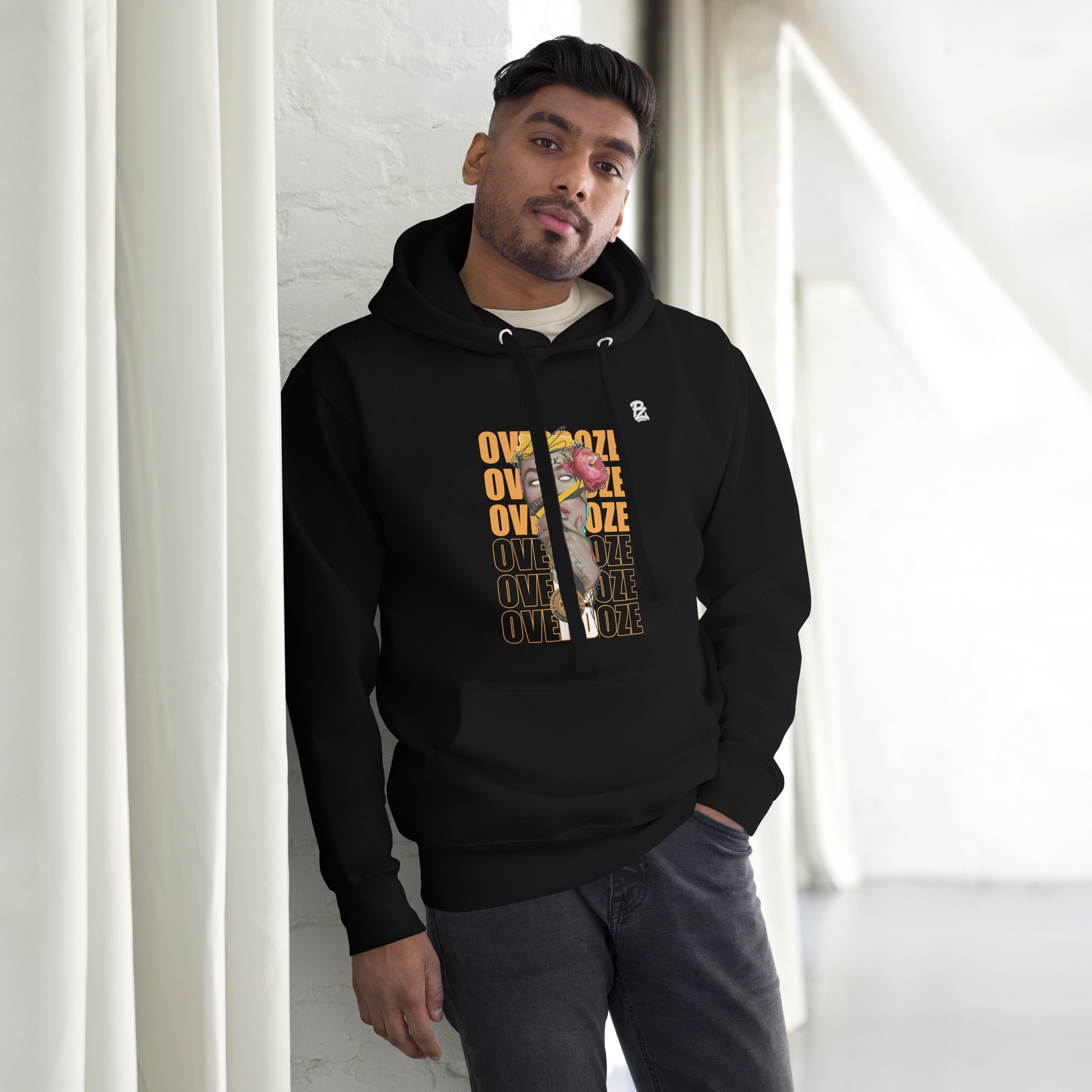Sudadera con capucha premium unisex, overdoze – Sudaderas Vista frontal