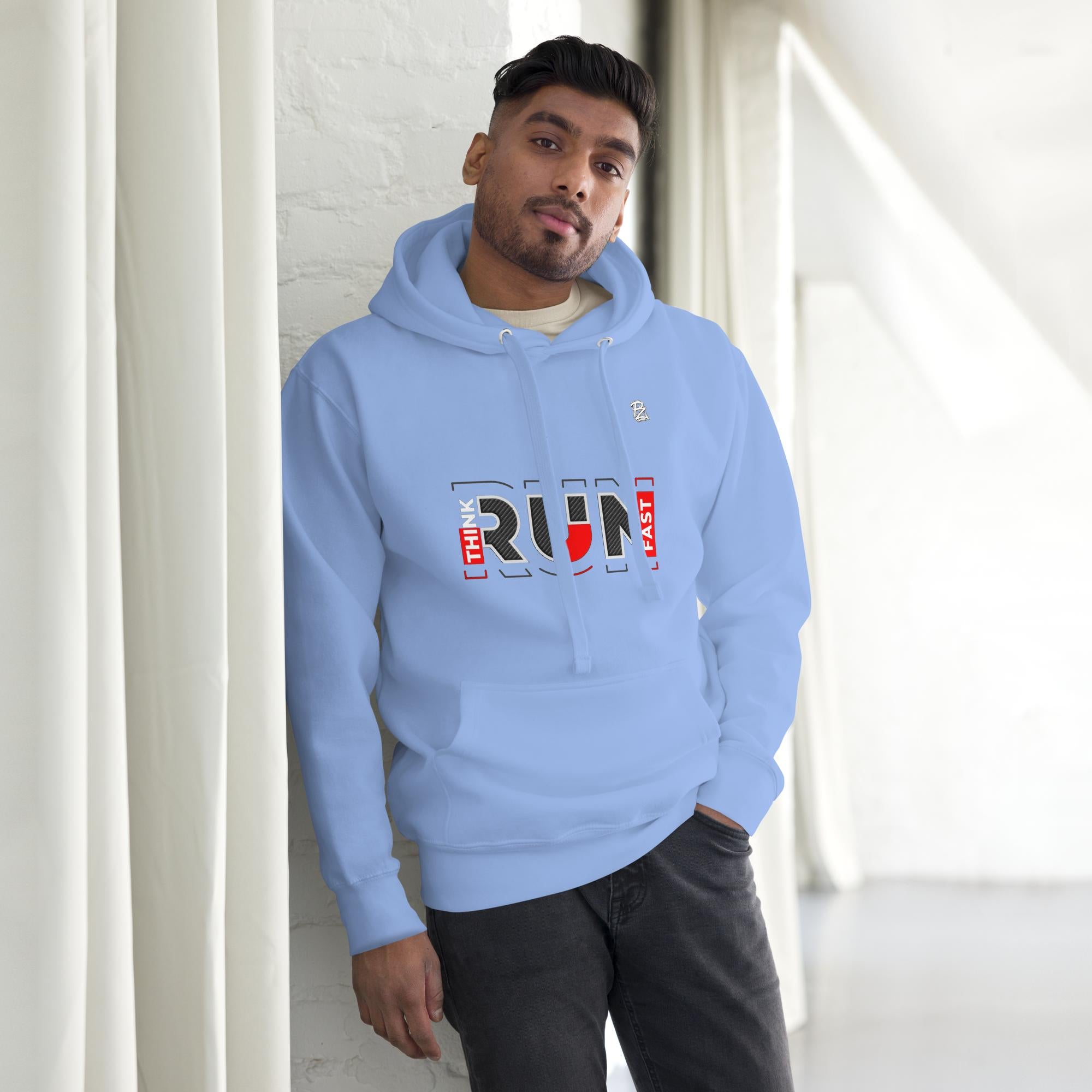 Sudadera con capucha premium unisex, Run – Sudaderas Detalle