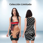Vestido ajustado chic illusion negro – Vestidos Vista frontal