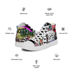 Zapatillas de lona de caña alta blanca para hombre/ Graffitti – Calzado Vista lateral