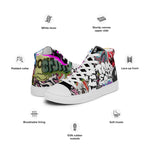 Zapatillas de lona de caña alta negra para hombre/Graffitti – Calzado Vista lateral