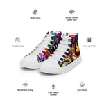 Zapatillas de lona de caña alta blanca para hombre/ I LOVE MUSIC – Calzado Vista lateral
