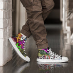 Zapatillas de lona de caña alta blanca para hombre/ Graffitti – Calzado Vista frontal