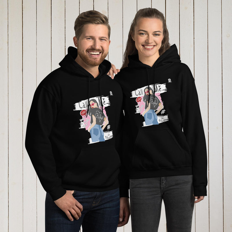 Sudadera con capucha unisex Call Me – Sudaderas Vista trasera