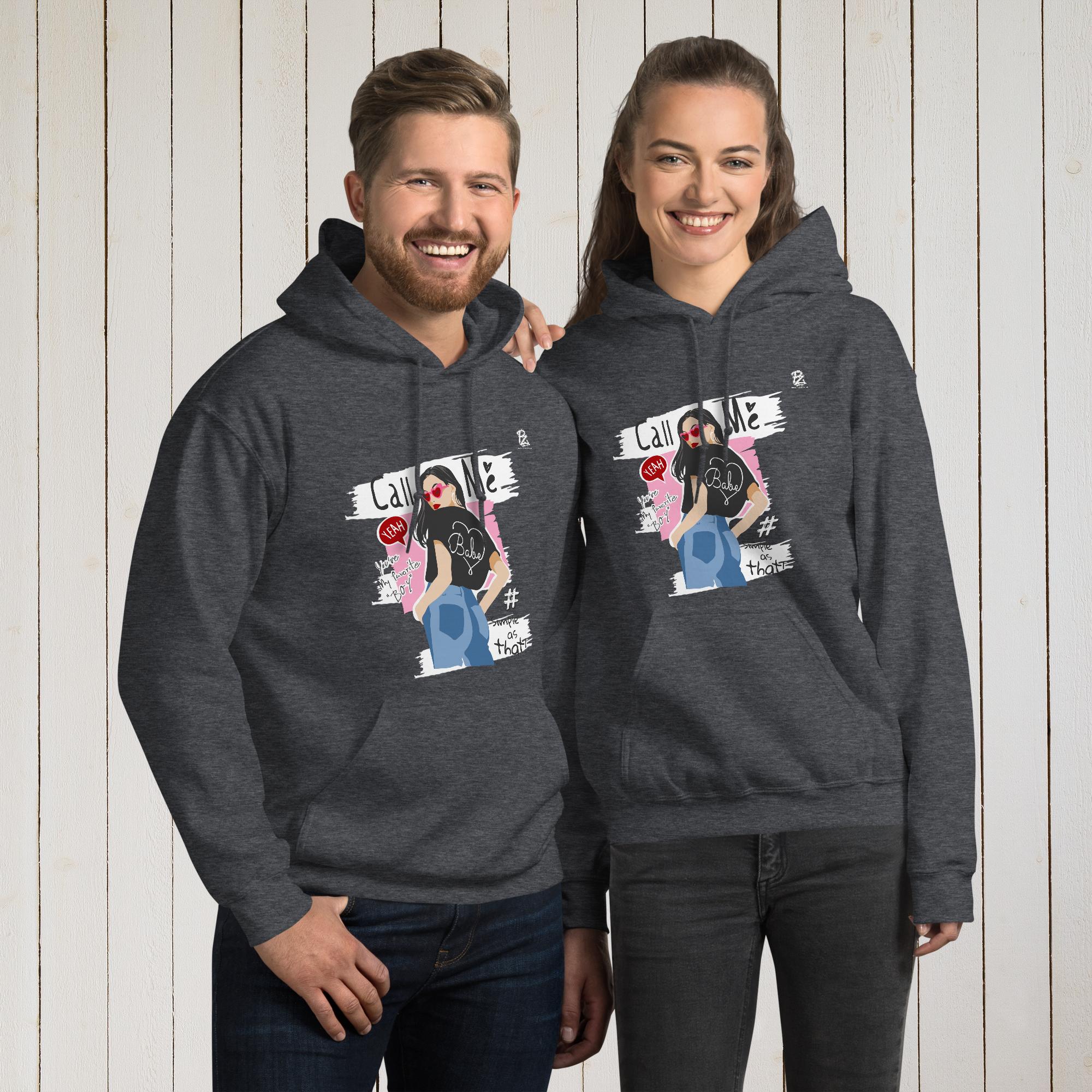 Sudadera con capucha unisex Call Me – Sudaderas Vista 7