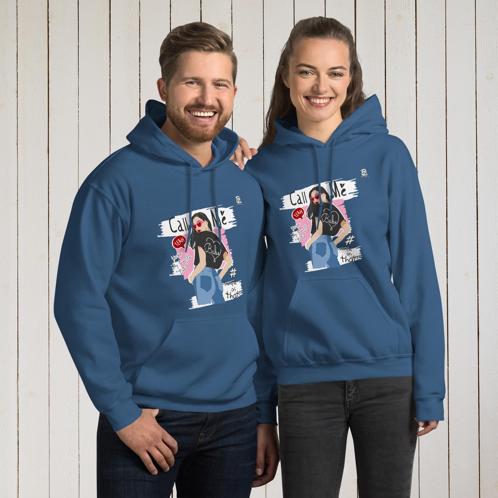 Sudadera con capucha unisex Call Me – Sudaderas Detalle