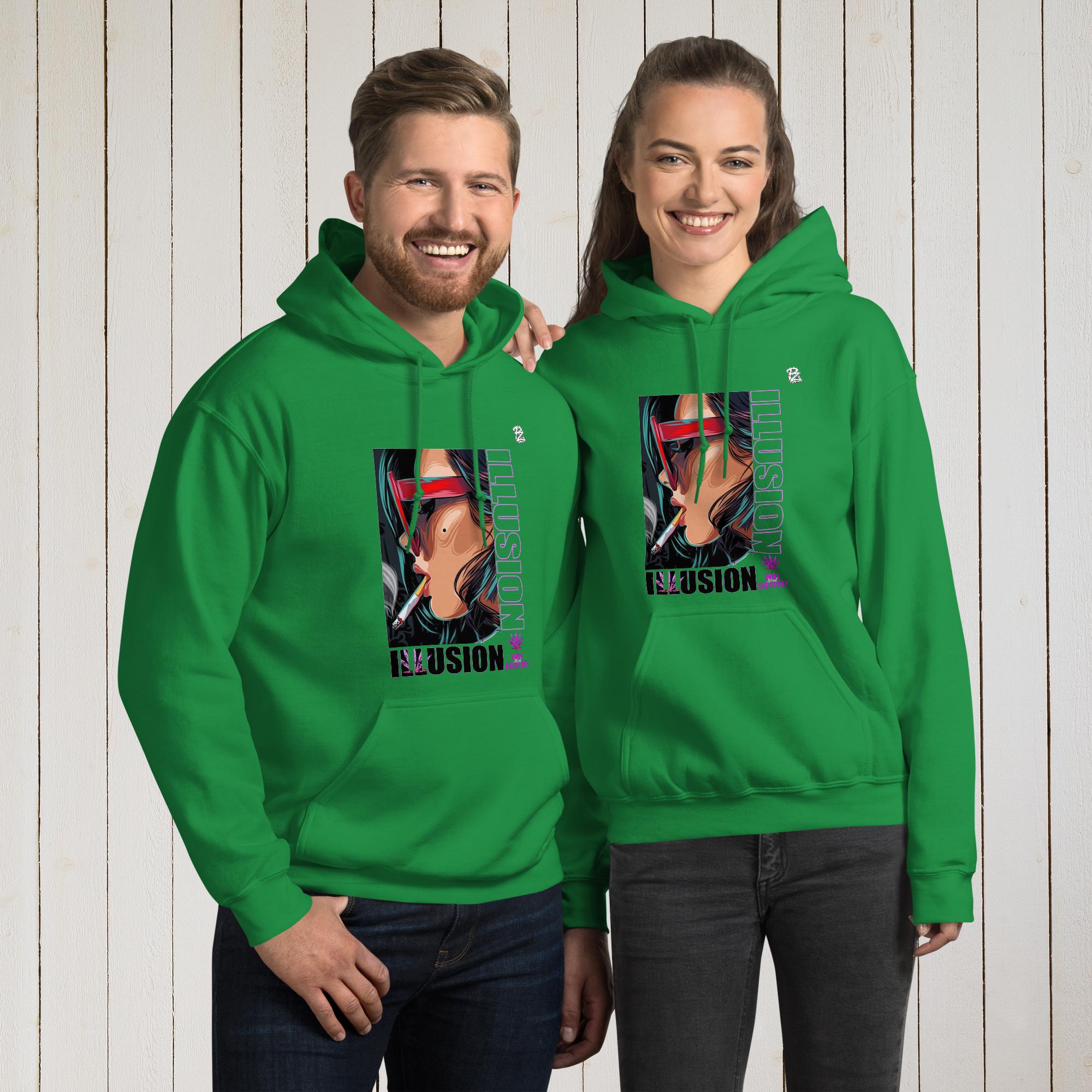Sudadera con capucha unisex, illusion – Sudaderas Detalle