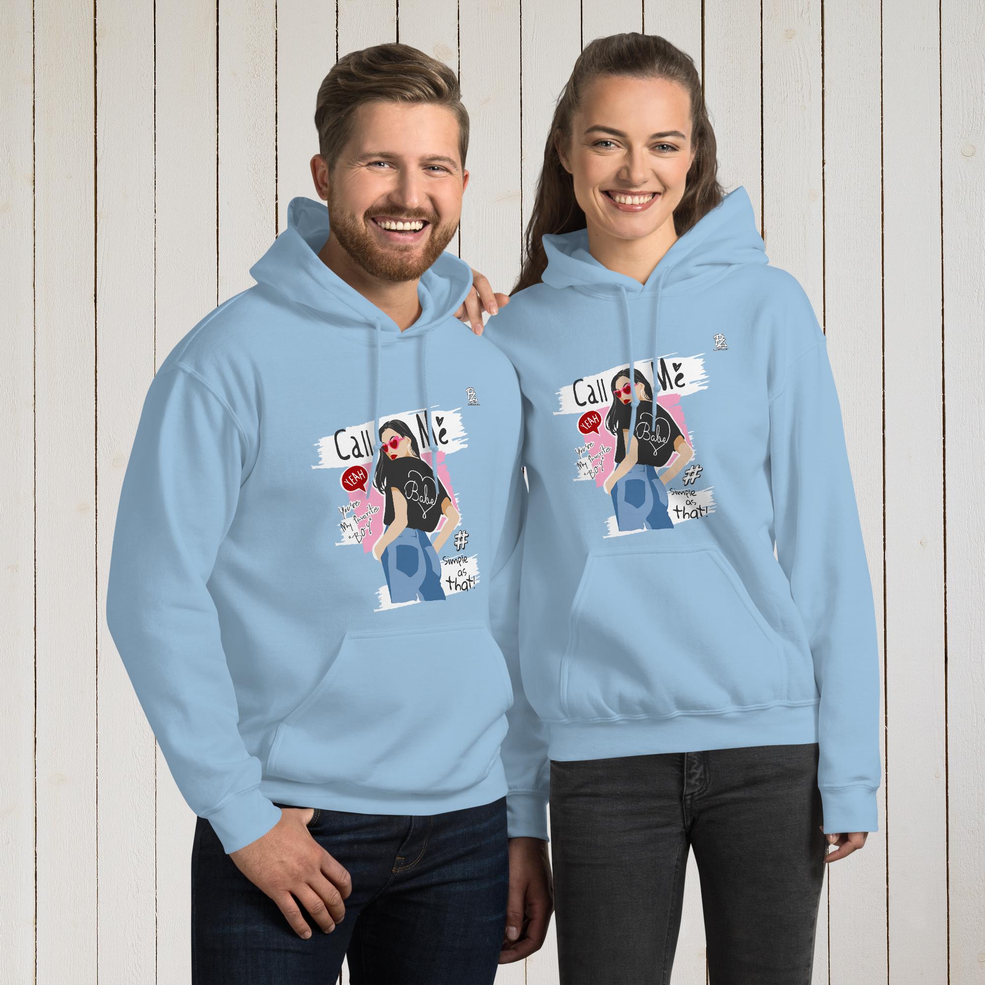 Sudadera con capucha unisex Call Me – Sudaderas Vista 8