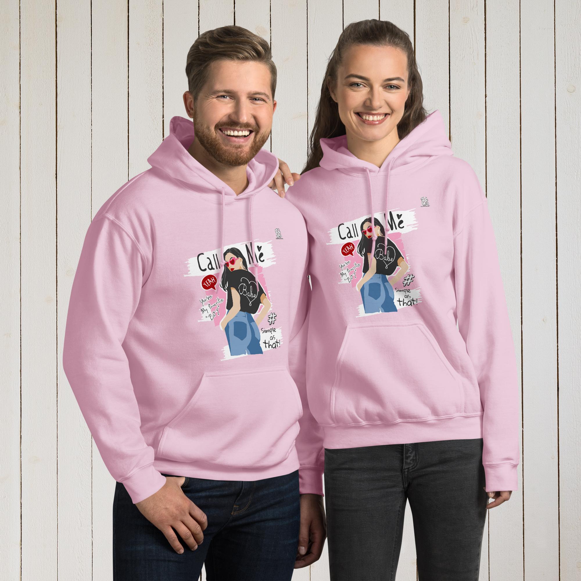 Sudadera con capucha unisex Call Me – Sudaderas Vista 9