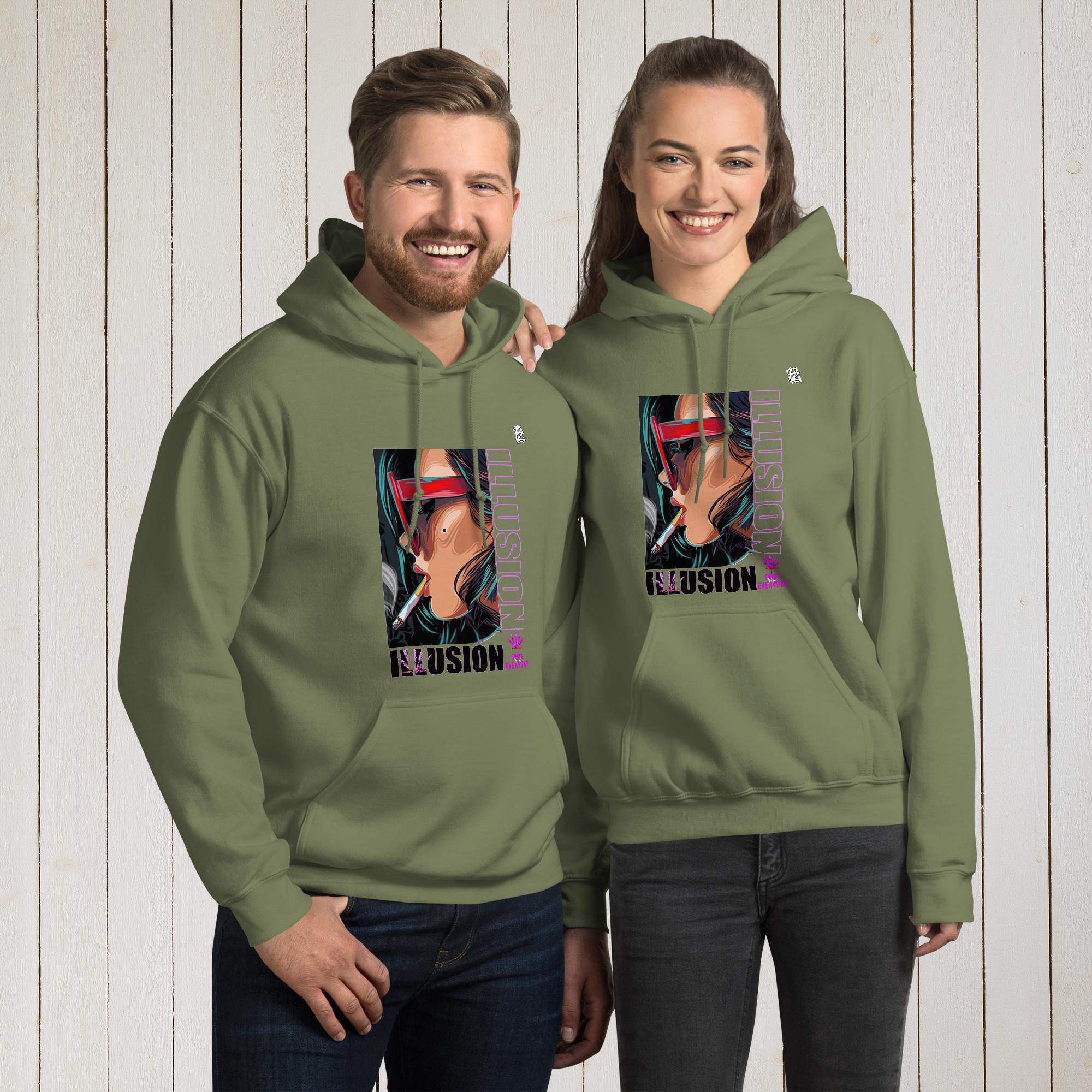 Sudadera con capucha unisex, illusion – Sudaderas Vista 8